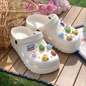 [Free Shipping] WomenS Thick-Soled Clogs 2025 New Style Non-Slip Beach PVC Toe-Cap Sandals And Slippers WomenS Summer Dual-Purpose Outdoor Wear