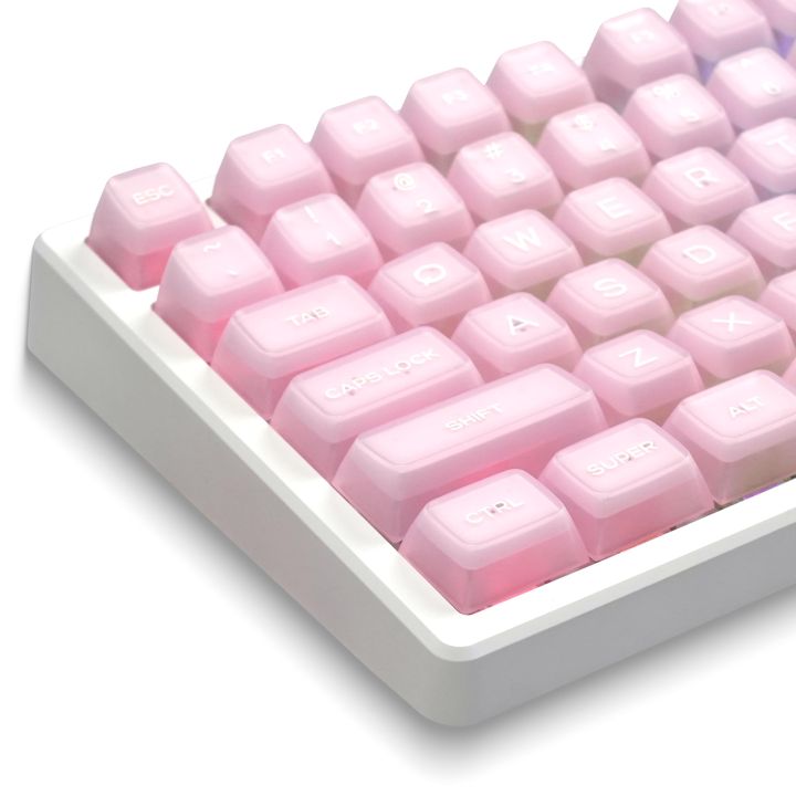 WOMIER 140 Keys SA Profile Pink Jade Translucent Keycaps Customs Dye ...