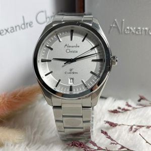 (BISA COD) Jam Tangan Pria Alexandre Christie AC 8654 AC8654 AC 8645 Original Garansi Resmi 1 Tahun - Stainless Steel
