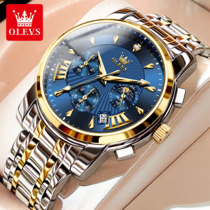 OLEVS Jam Tangan Pria Anti Air Original Terbaru Led Mewah Hitam Luxury Stainless Steel Watch Men Cod