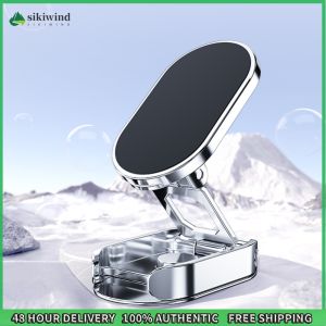 Sikiwind Magnetic Folding Mobile Phone Stand 720 Rotatable Foldable Car Navigation Holder Car Phone Holder for Car Dashboard