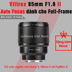 Ống kính Viltrox 85mm F1.8 II AF - Lens chân dung xóa phông có Auto Focus for Full-Frame Sony E/FE Nikon Z và Fujifilm