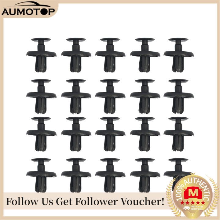 thumbnail image 2 of 100pcs Toyota Lexus Splash Shield Clips – Fits 90467-07201 – Push Retainers 2 of 4