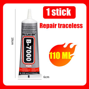 B-7000 Fabric Glue 110ml Clear for Rhinestone Crafts Jewelry and Bead Adhesive B7000 Semi Fluid High Viscosity Super Glues Rhinestones Glues for Fabric Cell Phones Metal Stone Nail Art Glass