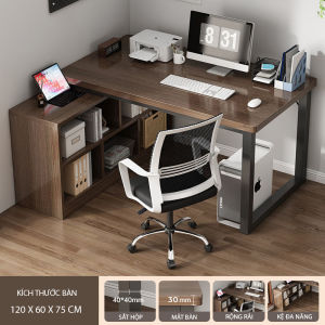 Bàn làm việc chữ L kèm kệ sách thông minh thương hiệu LAROT - GM131