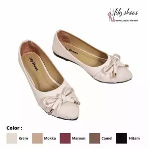 DALLEYA COLLECTIOIN - Vanessa Sepatu Wanita Flatshoes Balerina / Teplek Kerut Casual Real Pict by lily shoes