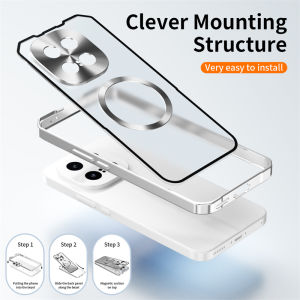 Case For IQOO 15 Case For Aluminium Alloy Metal Frame Matte Transparent Cover For Vivo Iqoo15 Shockproof Bumper