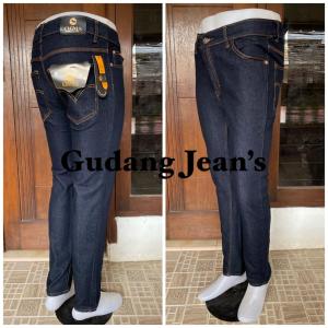 Bayar di Tempat COD - Celana Jeans Pria Lelaki Laki2 Dewasa Pensil Slimfit Slim fit Slimpit Stretch Street Strit Karet Melar Jumbo Besar Cowo Cowok Murah Meriah Distro Bandung Jins Jean Warna Biru Dongker Navy Garmen Garment Tua Terbaru 2023