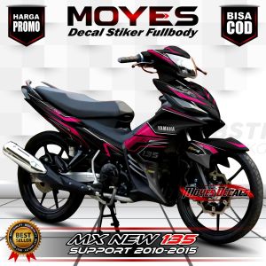 ⭐⭐⭐⭐⭐BISA COD Decal Stiker  Mx New 135 2010-2015 Full Body Motif Racing Warna Merah
