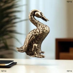 [COD] dgheg เครื่องประดับรูปเป็ดหอนวินเทจรูปปั้นคอลเล็คชั่นสีทองแดงที่เป็นของแข็งรูปปั้นฮวงจุ้ยของตกแต่งบ้านสำหรับสัตว์เลี้ยงน้ำชา