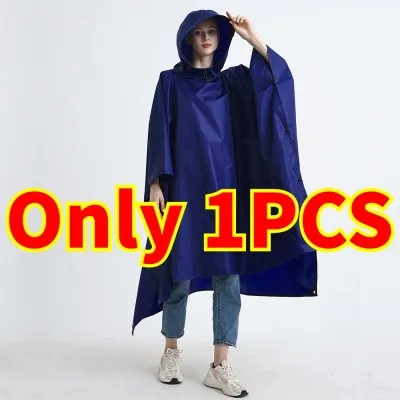 Thick Rubberized Motorcycle Poncho Heavy Duty Full Body Raincoat Waterproof Oversize Fit With Backpack Outdoor Rain Gear