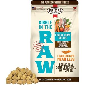 Primal Dog Freeze Dried Kibble In The Raw Food For Dogs 1.5lb | Beef | Pork | Fish | Chicken