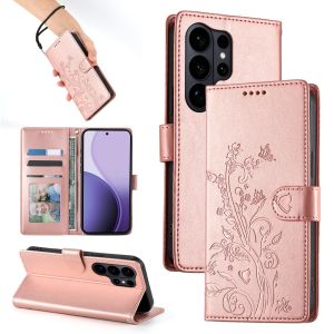Vỏ điện thoại mới cho Samsung Galaxy S26 S25 S24 S23 S22 S21 Ultra / S26 S25 S24 S23 S22 S21 Plus / S23 S21 S20 S24 S25 S26 FE vỏ Nắp gập Có Khe Cắm Thẻ Ví da từ tính Hoa May Mắn