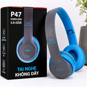 Tai nghe chụp tai Bluetooth P9 5.3 âm thanh HIFI pin trâu hỗ trợ thẻ nhớ AUX đeo êm chơi game xem phim