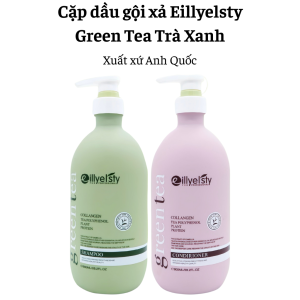 [Nhập Khẩu Chính Hãng] Dầu Gội Xả Eillyelsty Green Tea Trà Xanh 800ml Phục Hồi Hư Tổn Nuôi Dưỡng Tóc Chắc Khoẻ Mềm Mượt Giảm Xơ Rối