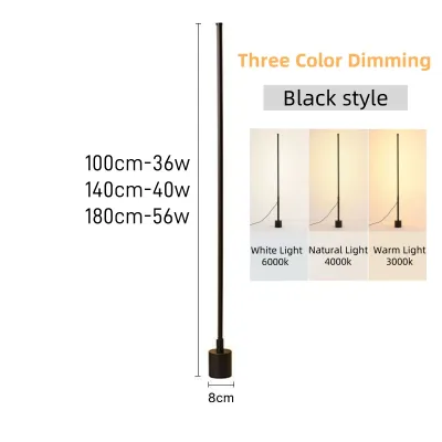 LED Corner lamp Aesthetic Floor Lamp Vertical Bedroom Lamp Living Room Ambient Light Dimmable Light