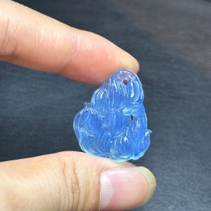 hồ ly chúa đá aquamarine tự nhiên vip trang sức phong thuỷ hợp mệnh thuỷ trang sức thiết kế đủ hoá đơn thẻ bảo hành