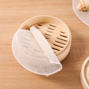XUEWENQIAN Household Round For Steaming Cookware Gadget With Cleaning Cotton Steamer Pad Steam Basket Cloth Steamer cloth Steamer Paper