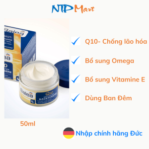 Kem dưỡng da dưỡng ẩm BAN ĐÊM chống lão hóa Q10 Balea nhập khẩu từ Đức dung tích 50ml