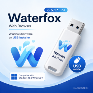 Waterfox 6.6.17 x64  USB SOFTWARE Installer – Plug & Install | FULL VERSION | Perpetual | No CD Drive Needed | Windows Compatible | Fast & Easy Setup | No Internet Required | COMES IN A USB FLASDRIVE | USB | FLASHDRIVE