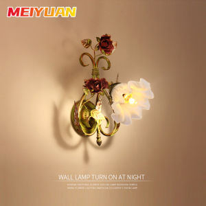 Free Shipping single light Wall lamp Wall light for bedroom Flower wall lamp LED wall light for girl room good quality iron wall lamp decoration wall light