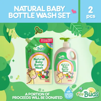 Tiny Buds Natural Baby Bottle Wash and Refill sets