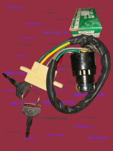 Khoá điện xe ô tô Ổ khoá điện JK4003C CÓ DÂY lắp cho các loại xe máy móc công trình 5 chân