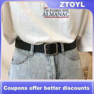 【ZTOYL】 PU Leather Belt For Women Square Buckle Pin Buckle Jeans Belt Ladies Vintage Strap Female Waistband