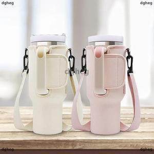 [COD] dgheg 40oz Water Bottle Carrier Bag Adjustable Shoulder Strap Mug Cups Sleeve Solid Color Bottle Holder For Outdoor Hiking
