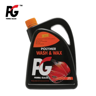 Perma Glass PG Polymer Wash & Wax Car Shampoo with Carnauba Wax (2L) | Anti-Rust Foamy Premium Shine & Protection