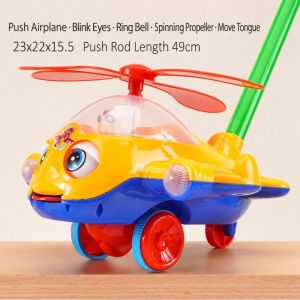 BESTOURO Tương tác Đồ chơi tập đi cho bé Quà Tặng Có thể tháo rời Máy bay đẩy tay trẻ em Có chuông Đồ chơi đi bộ cho trẻ tập đi Dành cho bé trai và bé gái