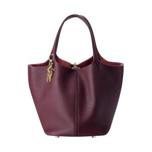 Royal Bagger Vintage Genuine Leather Basket Bag Stylish Versatile Handheld Bucket Bag for Womens Commuting 3260