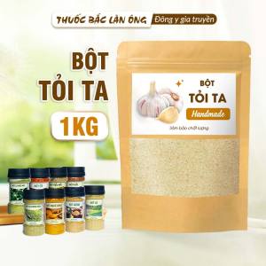 Bột tỏi ta nguyên chất 1kg (Garlic powder khử mùi tanh ướp thịt cá thơm ngon)