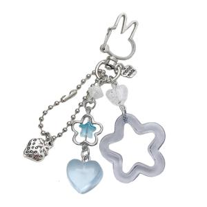 Stylish Star Shaped Key Ring With Vibrant Yellow Finish Cute Star Bag Accessory For Everyday Organization