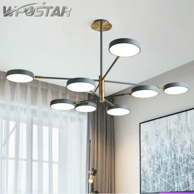 Nordic living room chandelier modern light luxury dining room macaron lamp
