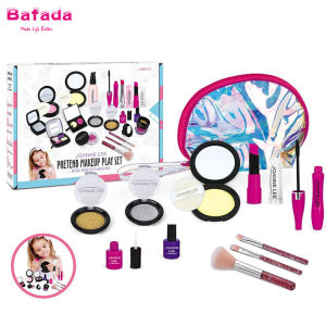 Bafada Simulation Kids Makeup setGirls Makeup Set Simulation Cosmetic Bag Beauty Pretend Play For Baby Learning Educational Theme Party Makeup Toys Makeup set for Kids Birthday Gift(Not Real Cosmetics)