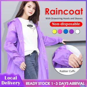 Adult Men Raincoat EVA Waterproof Portable and Reusable Bike Bicycle Rain Coat Outdoor Rain GearBaju Hujan(Ship Within 24 hour)(Type 2)