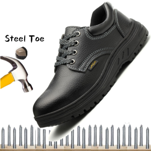 GRAEAE （3 Days Delivered COD）Smash-proof Protective Shoes Low-cut Smash-proof Safety Shoes Oil-resistant Acid-base Super-fiber Work Shoes