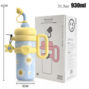 HoneyLion - 930ML  316 Stainless Steel Vacuum Flask 24H Iced 12H Hot Insulated Water Bottle Leakproof Lock Tumbler with Grip for School Work Gym