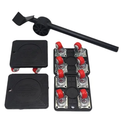 5PCS 1200 lbs Heavy Duty Furniture Movers 360° Rotating Wheels Easy Furniture Mover Tool Set Wheel Roller Bar