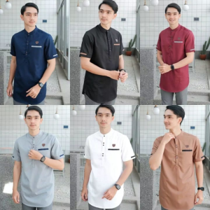 Koko Kurta Lengan Pendek Matt Katun Adem Tebal Terlaris