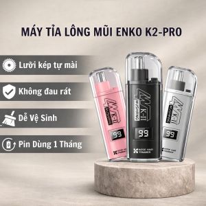 Máy Cắt Lông Mũi ENKO K2-PRO Không Đau Máy Tỉa Lông Mũi Pin Sạc USB Lưỡi Kép 360° Hiển Thị Pin LED