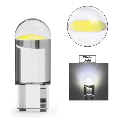 หลอดไฟหรี่ ขั้วT10 หลอดไฟติดป้ายทะเบียนรถยนต์ T10 โปร่งใส W5W Cob 194 168 Led(XX74)