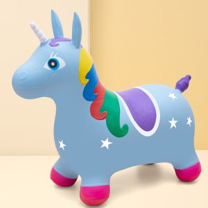 Inflatable Bouncing Unicorn Ride-On Toy for Kids Medium