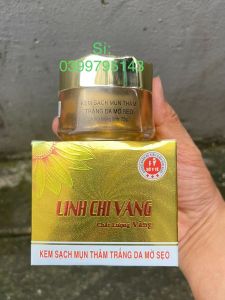 Kem Sạch Mụn _ Thâm Liền Sẹo Trắng Da Linh Chi Vàng Vip 25g