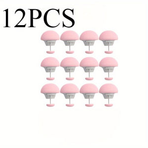 ที่ใส่ผ้านวมรูปเห็ดสีชมพูด้ามจับที่ถอดออกได้ที่วางฝาครอบผ้าห่มผ้าฝ้ายผ้าปูที่นอน12ชิ้น