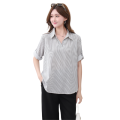 shop HAUL  Formal Blouse L-XL V-Neck Long Sided Stripe Casual & Fashion Wear Women  3020. 