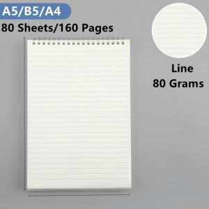 Vertical Spring Notebook 80Sheets A5/B5/A4 Notepad Transparent PP Cover Coil Binder Stationery