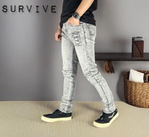 Celana Jeans Sobek Puring Snow Sandwash CMJEE Ripped Destroy Premium Distro