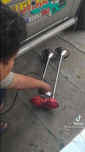 แตรลมไฟฟ้า12V.24V. (แตรใช้ถังลม) พร้อมส่ง เสียงดังมาก